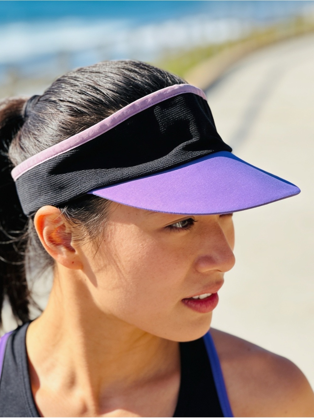 Arc'teryx Neutro Visor Cap Purple Black Mens S/M Used Running Trail Training